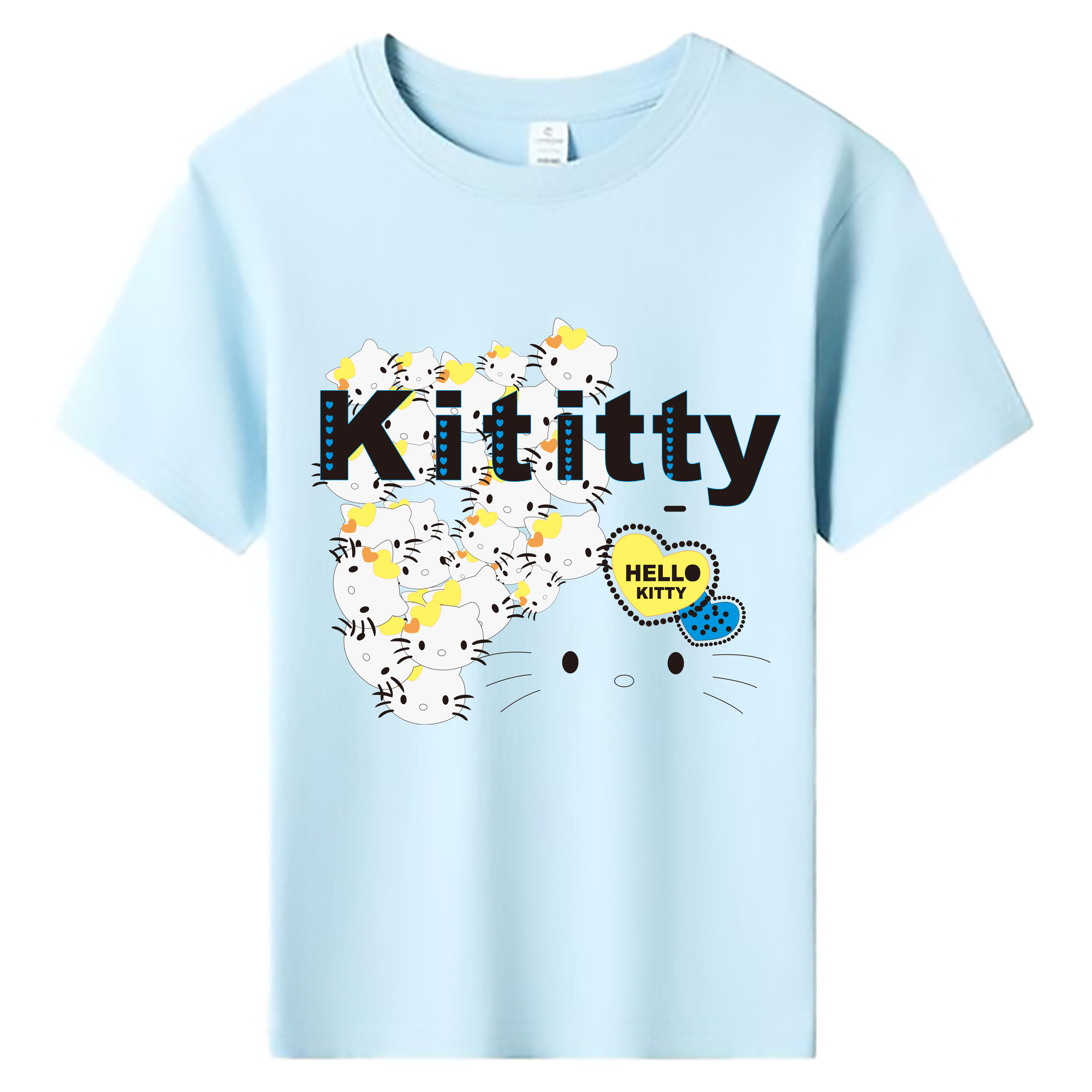 （画像用） Hello Kitty ハローキティ 綿100％キッズTシャツ（フロントプリント）